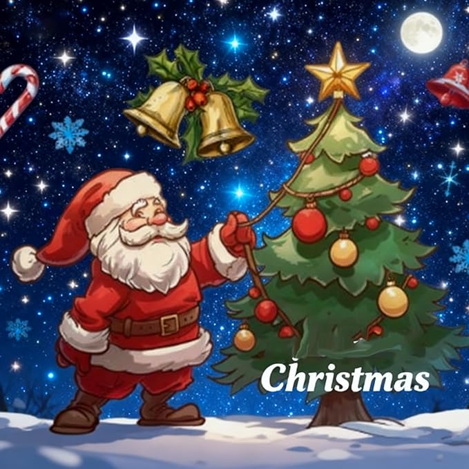 Christmas Creative Wall Sticker, Large 3D Wall Stickers Peel and Stick, Removable Winter Holiday Xmas Break Through Walls Decor, for Window Refrigerator Decorations (6pcs)