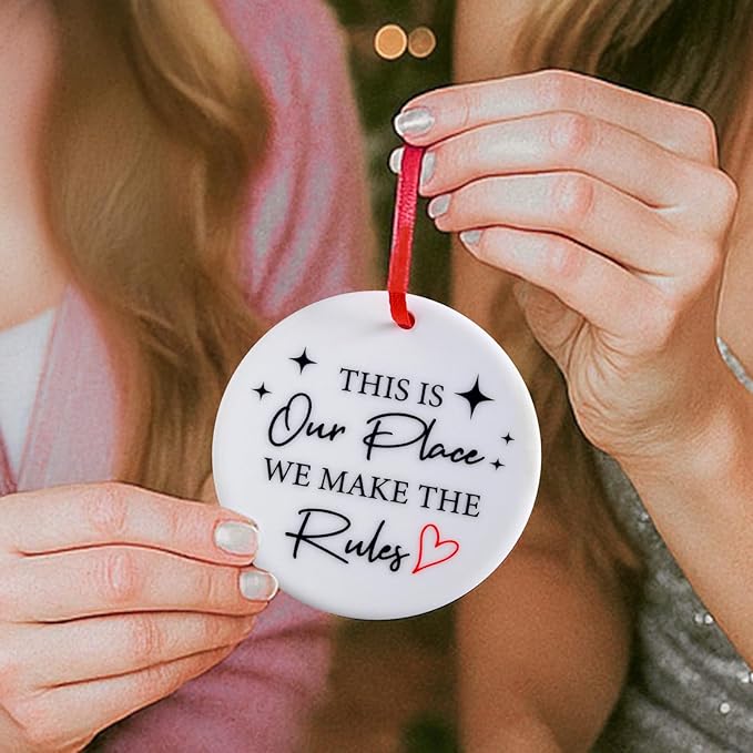 This is Our Place We Make The Rules Ornament 3 Inch, Taylor Ornament, Taylor Christmas Ornament, Tree Decor, ERAS Tour Christmas Decor, Mini Xmas Accent, Holiday Stocking Stuffer