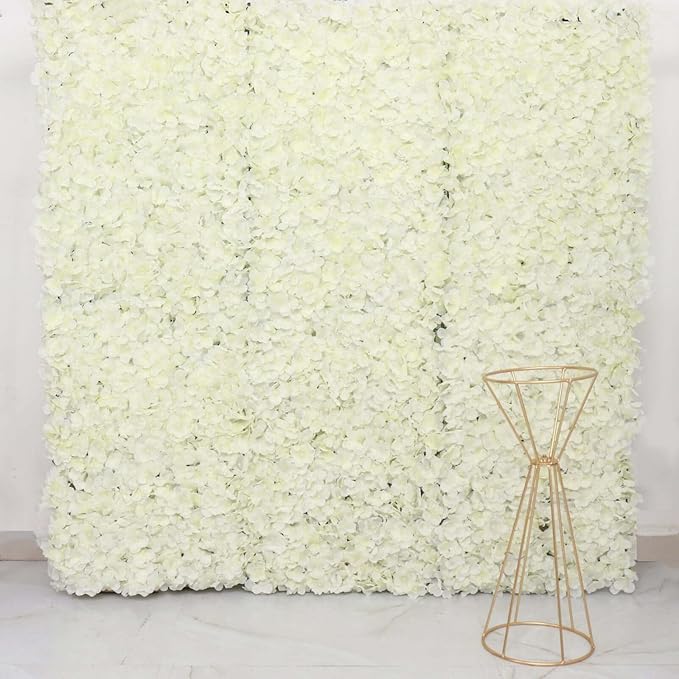Efavormart 4 PCS Cream Silk Hydrangea Flower Mat Wall Wedding Event Decor for DIY Centerpieces Arrangements Party Decorations