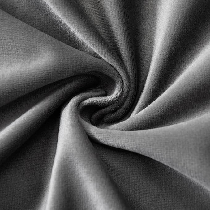 JUSPURBET Throw Pillow Covers Set of 2 Decorative Velvet Pillow Covers for Couch Sofa Bed Soft Cushion Covers Cases with Invisible Zipper for Living Room Home Decor 16x16 inch, Dark Gray