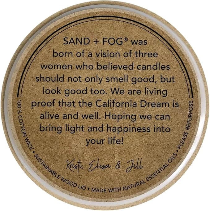 Sand + Fog Scented Candle - White Pine – Additional Scents and Sizes – 100% Cotton Lead-Free Wick - Luxury Air Freshening Jar Candles - Perfect Home Decor – 12oz …