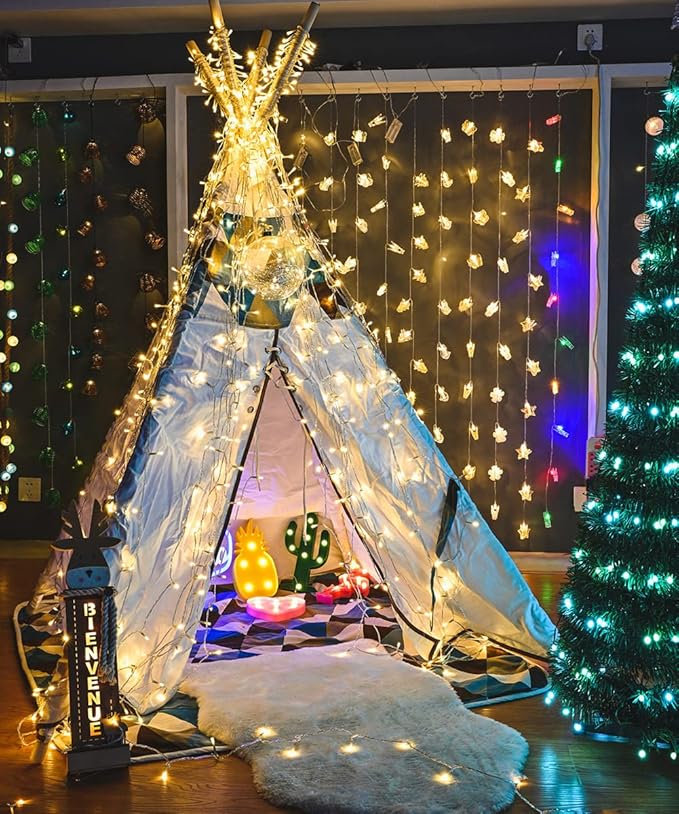 Christmas Lights Outdoor,800LED 330FT Color Changing String Lights,Warm White & Multocolor Lights 9 Modes Timer Waterproof for Indoor Outdoor Christmas Wedding Garden Yard Party Tree Decor