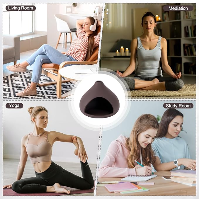 Palo Santo Holder Incense Burner – Handmade Ceramic Smudge Bowl, Mini Fireplace for Sage, Cones & Cedar | Meditation Decor for Yoga Relaxing Spaces