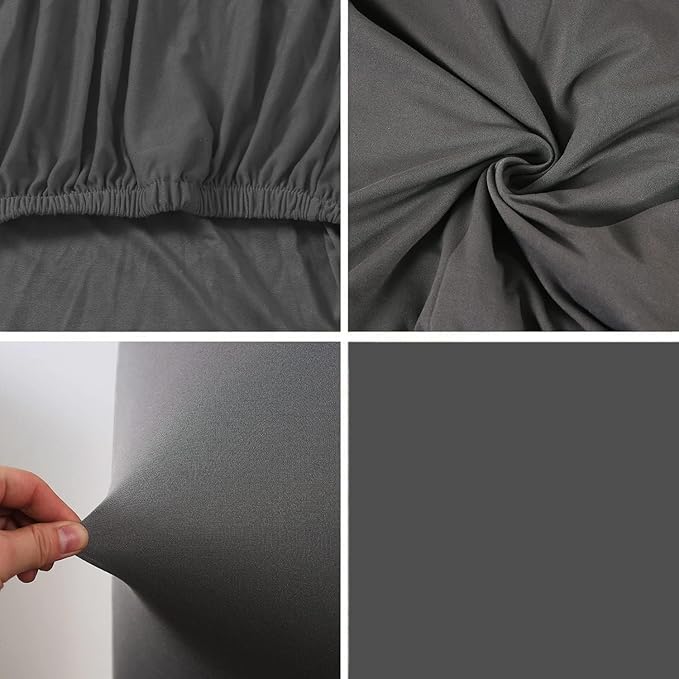 Stretch Chair Covers Slipcovers Set of 6 Dark Gray Stretchable Dining Chair Slipcover Washable Removable for Kitchen,Hotel,Restaurant