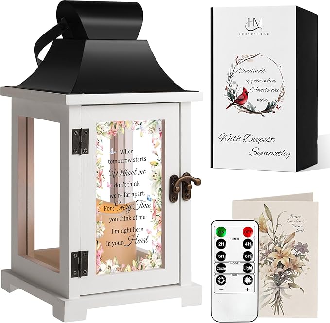 Memorial Lantern, Bereavement Sympathy Gifts for Loss of Loved One Mother Father Brother Sister, Sympathy Lantern Thoughtful Funeral Gifts in Memory of Loved One
