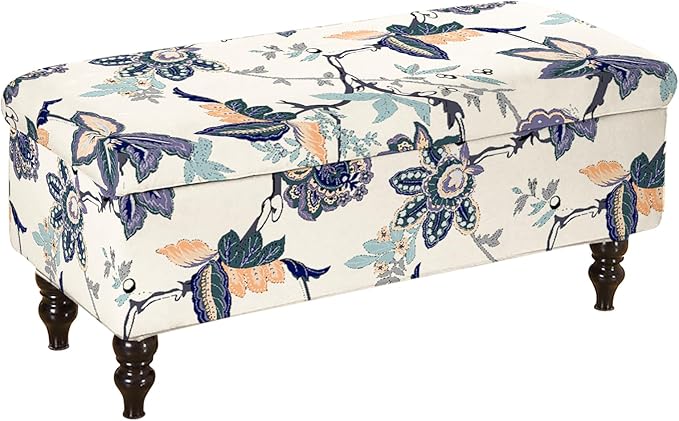 FUANGUI Ottoman Cover Stretch Storage Ottoman Bench Slipcover Jacquard Folding Storage Bench Ottoman Cover Footrest Stool Slipcover Footstool Protector Cover with Elastic Bottom Fit Length,Large