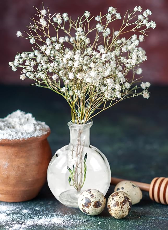 Serene Spaces Living Set of 36 Clear Ball Bud Vases, Transparent Glass Vases for Weddings, Events, Parties, Floral Centerpieces for Home Decor, Measures 4" Tall