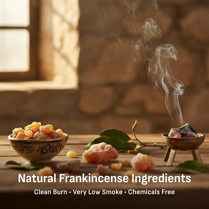 M.Y.T Frankincense Incense Sticks Natural – Pure Resin-Based Aromatherapy – Long-Lasting, Low Smoke – Ideal for Meditation, Prayer & Purifying Air – 60 Sticks