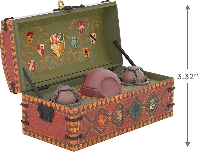 Hallmark Keepsake Plastic Christmas Ornament 2022, Harry Potter Quidditch Set with Motion