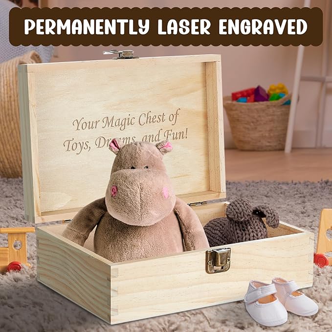 Personalized Time Capsule Memory Box – Custom Engraved Wooden Keepsake Box for Couples, Love Notes, Photos & Letters – Valentine’s, Anniversary, Wedding & 18th Birthday Milestone Gift