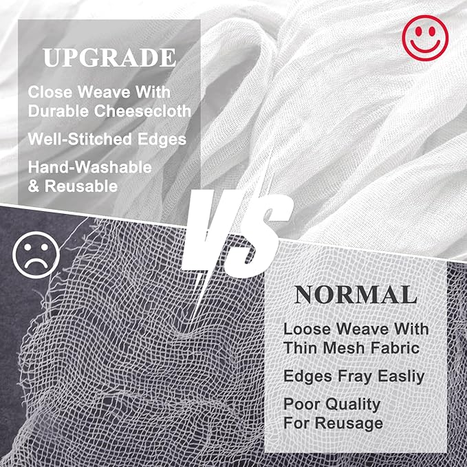 Wokceer Cheesecloth White Table Runner Valentine's Day 2Pack 10FT Ivory Boho Gauze Cheese Cloth Table Runner for Party Easter Rustic Sheer Runners for Baby Bridal Shower Wedding