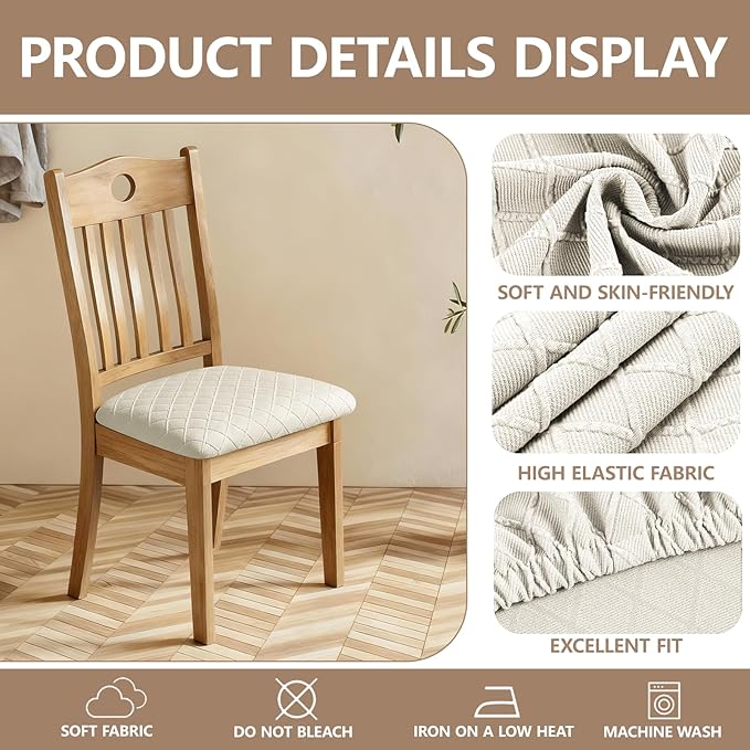 Dining Room Chair Covers,Soft Removable Washable,Dining Room Chair Covers Set of 6,Printed,Floral Pattern,Pet Friendly Furniture Protector Seat Cover,Universal Fit for Hotel