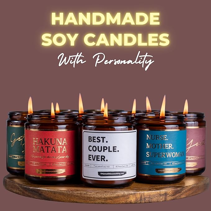 Best Dog Mom Scented Candle | Lavender Vanilla | 100% Soy Wax | Long Burn Time - Dog Mom Gifts for Women, New Puppy Funny Present Idea for Pet Lover, Fur Mama Gift for Christmas or Birthday