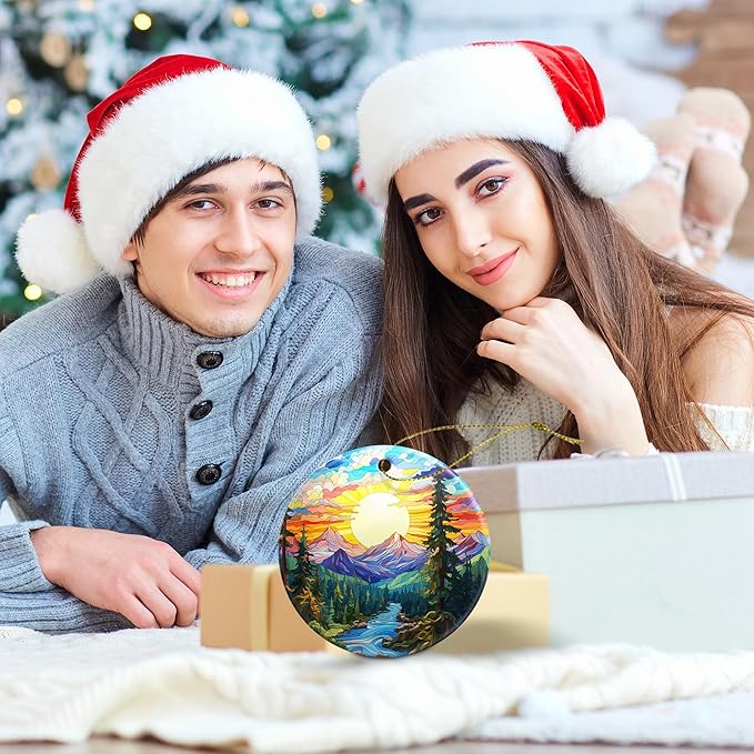 Sunrise Christmas Ornaments 2025 Sunrise Ornament Holidays Ornaments Christmas Tree Ornaments Hanging Accessories Navidad decoracion Keepsake Xmas Gifts for Home Indoor Outdoor Decor