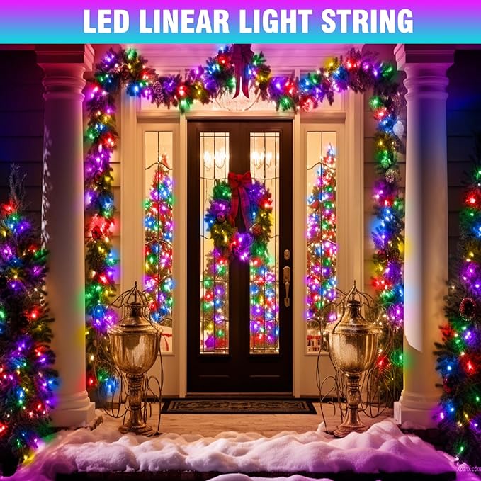 400FT Extra Long Multicolor String Lights, LED Waterproof Fairy Lights with Remote & Timer, Dimmable Seasonal Decorative Lighting for Christmas, Wedding, Party, Garden, Patio