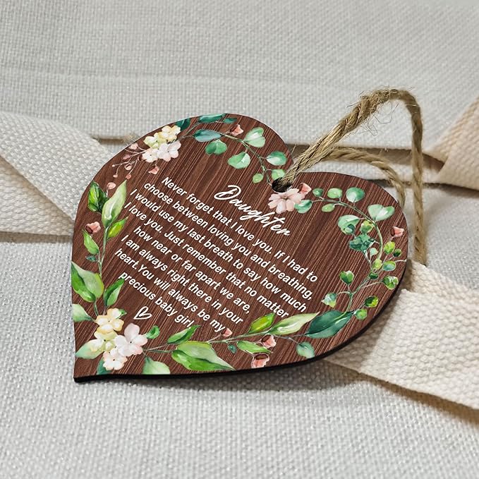 Daughter MDF Christmas Ornaments, Birthday Christmas Graduation Ornaments for Daughters from Parents 2025 Best Hanging Ceramic Christmas Tree Decorations for Moms and Dads with Boxes