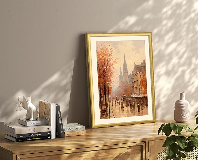 Art Shoppe Framed Print Wall Art, Vintage Wall Décor for Living Room, Bedroom, Office, High-Resolution Image on Premium Art Paper, 3/4" Frame with Plexiglass Front, Ready to Hang, 17"x21"
