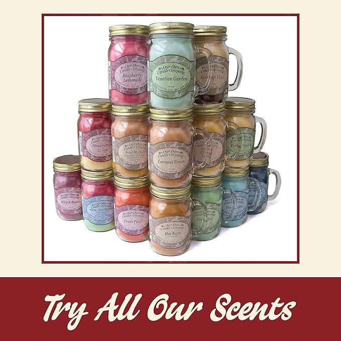 Our Own Candle Company, Mulberry Scented Mason Jar Candle, 100 Hour Burn Time, 13 Ounces