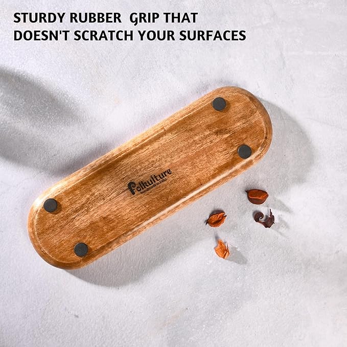 Folkulture Incense Holder or Burner | Modern Insense Stick Holder | Incense Ash Catcher or Holder for Home | Wooden Incence Tray for Gifting, | Yin Yang - 12 Inches for Women