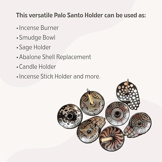 Luna Sundara Authentic Peru Pottery Palo Santo Stick Holder and Incense Holder with 5 Palo Santo Sticks Handmade Ceramic Smudge Bowl Sage Holder Red Gift Set