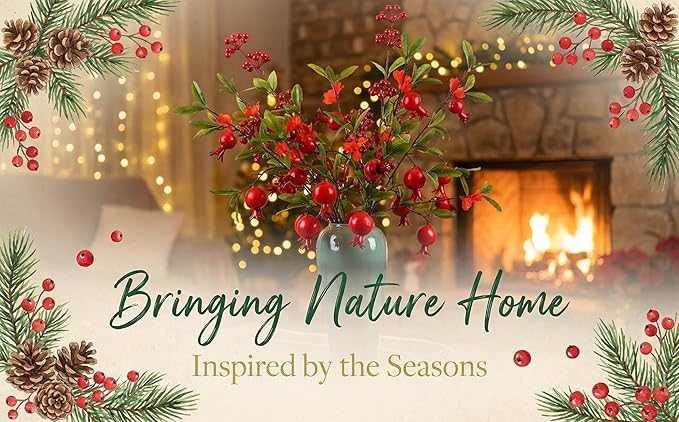 5-Pack Mixed Berry Collection - Complete Autumn Christmas Decoration Bundle for Trees & Wreaths