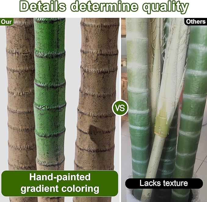 Big Faux Tropical Trees Tall Artificial Palm Tree Indoor Outdoor Realistic Floor Plants Large Fake Plant for Home Living Room Office Decor Porch Outside Patio arboles para Modern Farmhouse decoracion