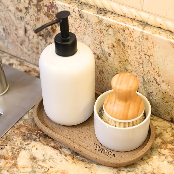 Brasil Handmade Ceramic Tray – Sertão Edition | 8" Matte Sand Beige | Natural Mineral Clay | Decorative Oval Tray Made in Brazil