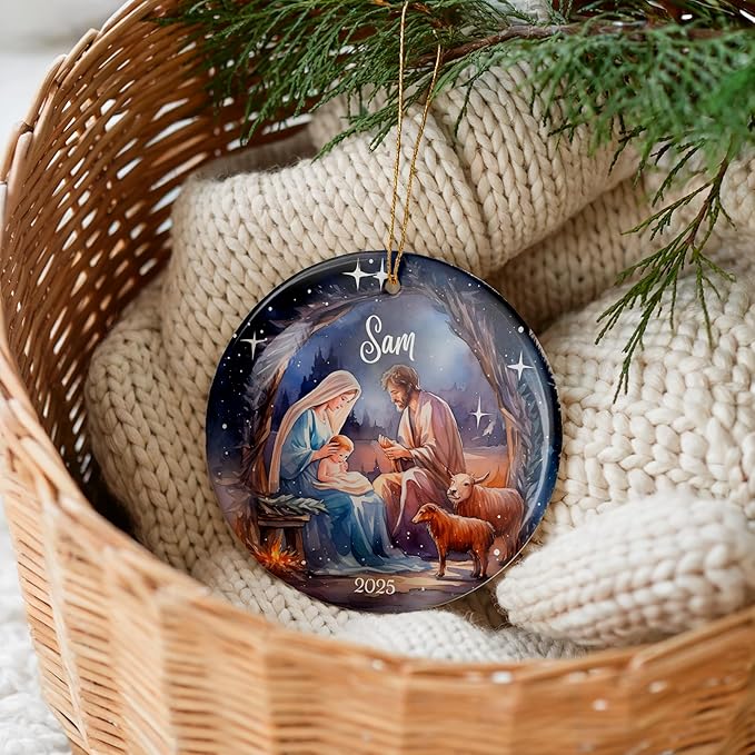 Cherish The Birth of Jesus with This Custom Nativity Scene Ornament