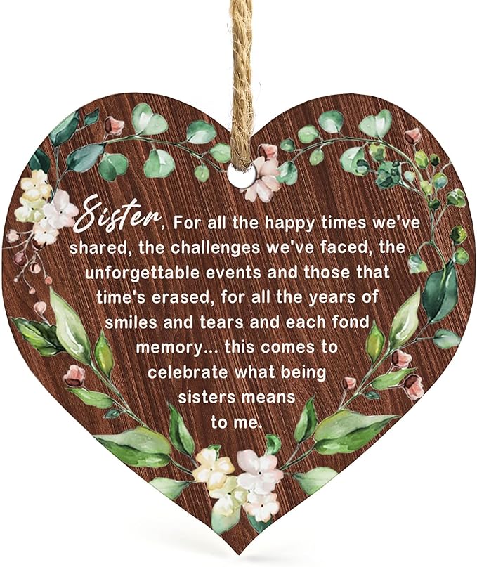 Always Soul Sister MDF Christmas Ornaments Gift 2025, Christmas Forever Sisters Ornaments for Tree, Big Sisters Ornament,Sisterhood Friendship Hangings with Gift Box Greeting Cards