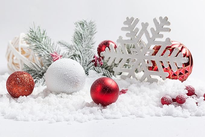 AMS 34ct Christmas Ball Mini Ornaments Party Decorations Shatterproof Festival Pendant Hangings for Xmas Tree Decor(1.57''/40mm,Red)