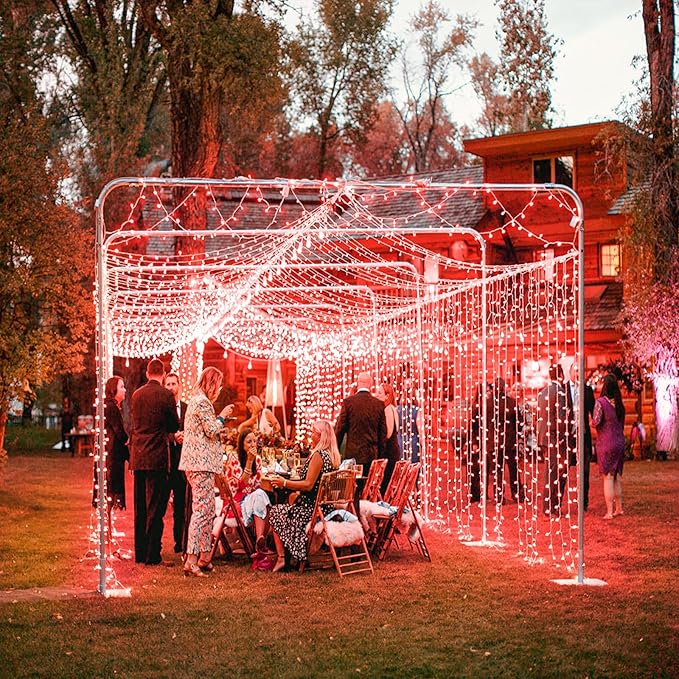 200 LED Red Christmas Lights 66ft String Lights Indoor 8 Modes Clear Wire Connectable Waterproof Plug in Twinkle Fairy Light for Bedroom Indoor Outdoor Christmas Tree Decorations