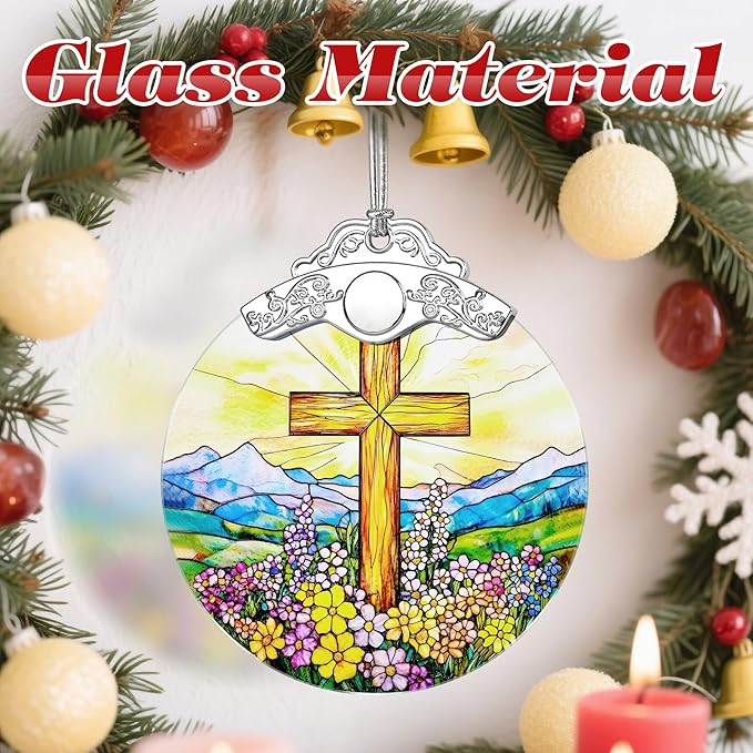 Religious Christmas Ornaments: Christian Cross Ornament, Christmas Tree Decorations, Christian Holiday Decor, Stocking Stuffers, Xmas Gift, Religious Gifts, Christian Gifts for Her & Him
