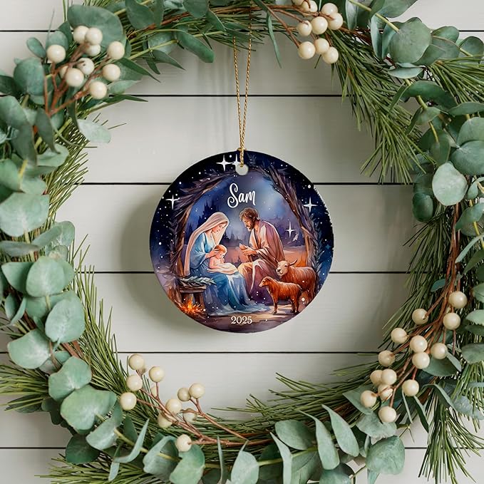 Cherish The Birth of Jesus with This Custom Nativity Scene Ornament