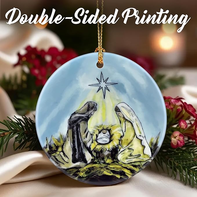 Nativity Scene Ornaments, Christian Christmas Ornaments: Christmas Tree Decorations, Religious Holiday Decor, Stocking Stuffers, Gift Ideas, Xmas Gift, Christian Gifts & Religion Gifts