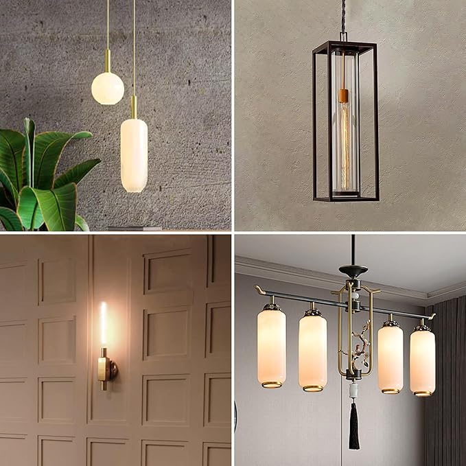11.8IN 1000LM 2700K Soft White Light Bulbs E26 Base, T10 T9 Edison Bulbs Dimmable 8W, AC 120V 100 Watt Equal Filament Bulb, Vintage Clear Glass Long Tubular LED Bulb, UL Listed - 2Pack