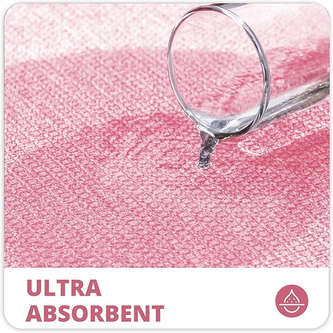Bath Mat,Ultra Thin Bathroom Runner Rugs,Large Bath Mats for Bathroom,Quick Dry,Non-Slip,Machine Washable,Low Pile,Bath Rug,Shower Outside,Sink,Home Decor Accessories.Pink,1'9"x3'11"（21x47inch）