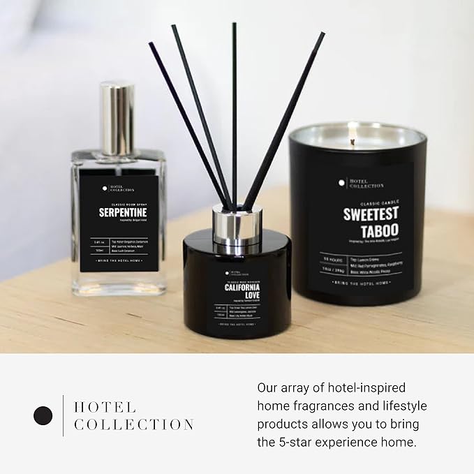 Sweetest Taboo Deluxe Scented Candle, Luxury Hotel Inspired Big Candle with Hints of Decadent Citrus, Juicy Berries, and Floral Peony, Long Lasting 300 Hour Burn Time, 55oz White