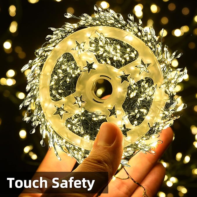Dailyart Fairy Lights Plug in, 1000 Led Fairy Lights with Remote 75Ft Warm Light with Timer Long Twinkle Light Waterproof String Light for Bedroom Outdoor Indoor Decorative,Green Wire