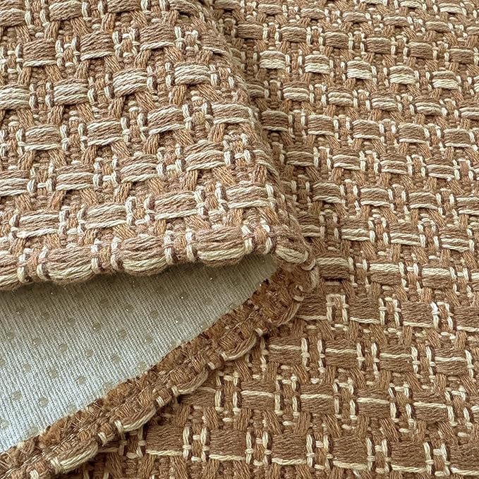 3x5 ft Rugs for Bedroom - Non-Slip Machine Washable Neutral Rug for Living Room,Faux Jute Rug,Braided Area Rug,Boho Solid Rugs for Home and Office,Very Soft,Stain-Resistan,Light Brown