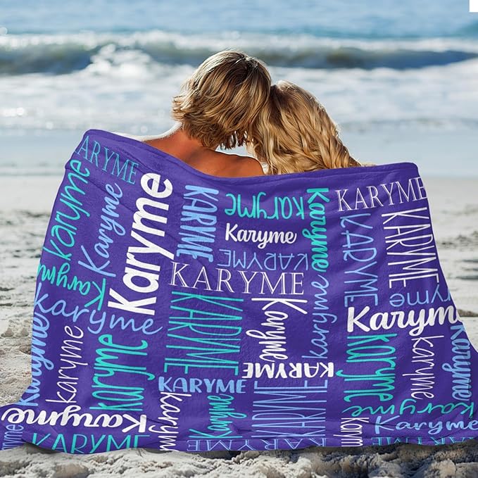 Personalized Name Blanket for Kids and Adult Customized Blanket for Boys Girls Baby Personalized Blanket and Throws Super Soft