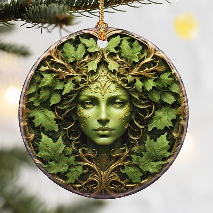 Christmas Ornaments, Dodosky 2.8in Ceramic Plant Ornament, Xmas Decor, Christmas Tree Ornaments, Xmas Decorations for Tree, Holiday Ornament, Gifts for Plant Lovers, Gifts for Women, Gardener