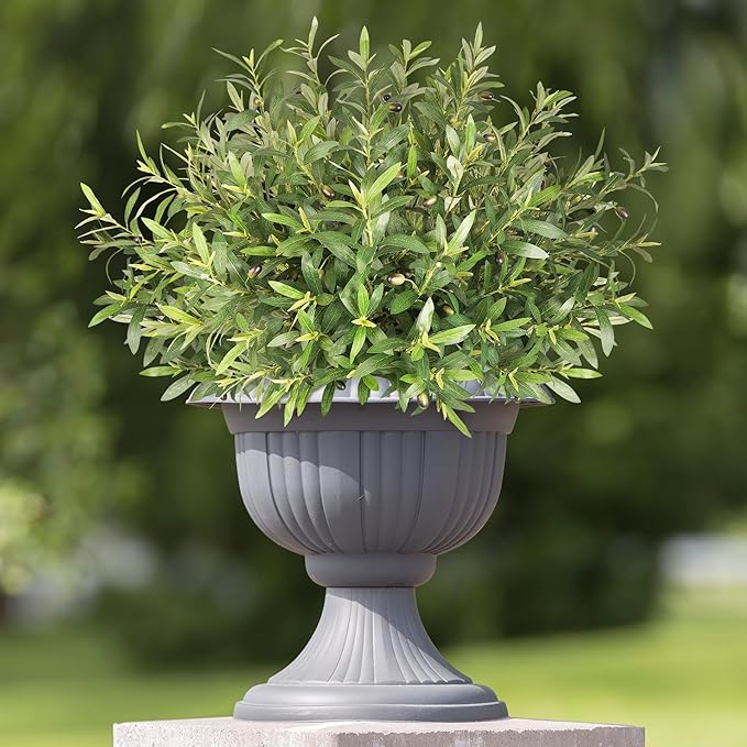 Fake Plants Artificial Olive Branches Faux Greenery Olive Branches for Vases Tree Branches Greenery Stems Silk Plants Faux Greenery Stems for Home Decor Room Office Decor 24PCS 25.6In(No Vase)