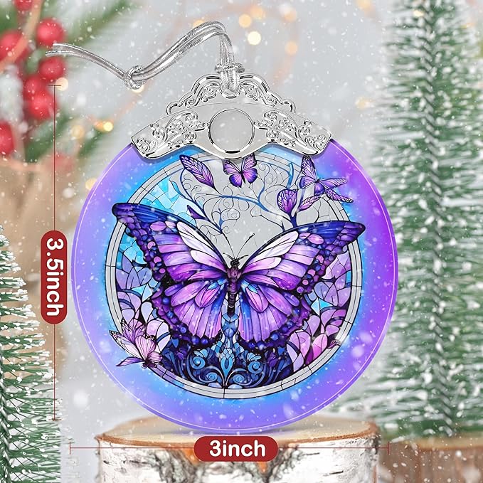 Butterfly Ornament, Christmas Ornaments, Christmas Decorations for Tree, Stained Glass Ornament, Heirloom Keepsake, Gift Exchange, Gift Ideas, Bauble Present