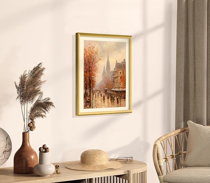 Art Shoppe Framed Print Wall Art, Vintage Wall Décor for Living Room, Bedroom, Office, High-Resolution Image on Premium Art Paper, 3/4" Frame with Plexiglass Front, Ready to Hang, 17"x21"