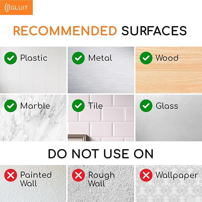 GLUIT Adhesive Wall Hooks for Hanging Heavy Duty 22 lbs Hooks for Walls No Damage, Towel Sticky Clear Hooks, Waterproof, Home, Bathroom, Kitchen, Office, and Outdoor 20 Pack