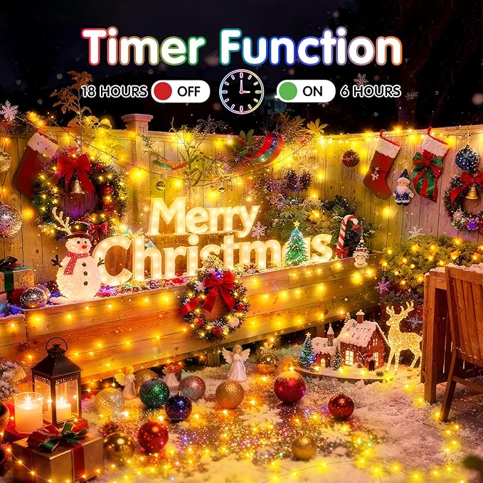 KNONEW 532FT Outdoor Christmas Fairy Lights Plug in,1600 LED String Lights Outdoor Waterproof 8 Modes Memory Times for Wedding Bedroom Walls Garden Trees Decoration(Warm White)