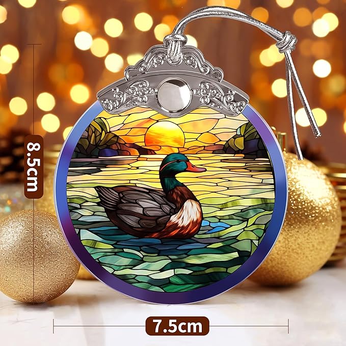 Hanging Ornament - Duck Christmas Tree Ornaments & Suncatcher for Duck Lovers