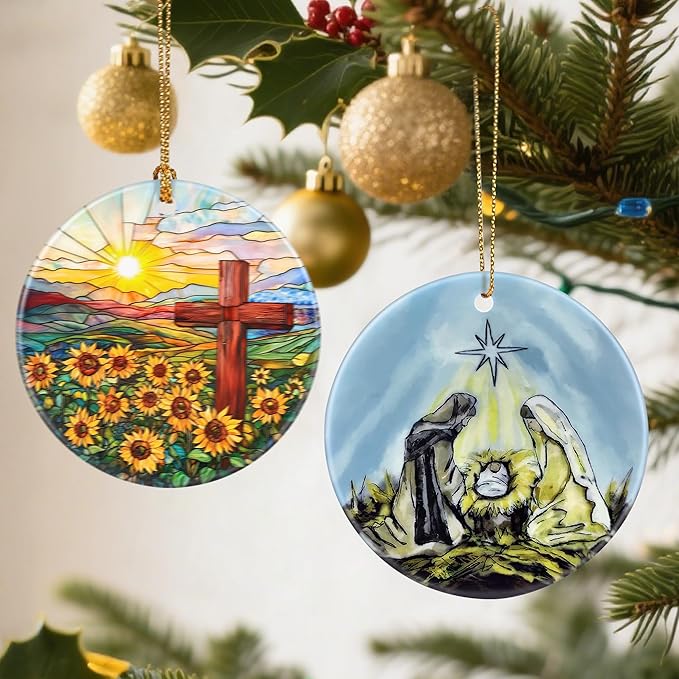 Nativity Scene Ornaments, Christian Christmas Ornaments: Christmas Tree Decorations, Religious Holiday Decor, Stocking Stuffers, Gift Ideas, Xmas Gift, Christian Gifts & Religion Gifts