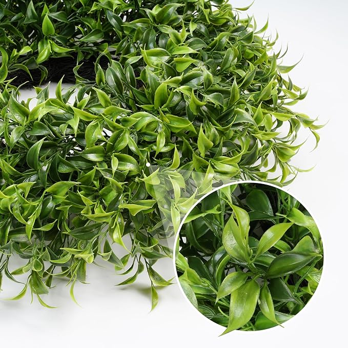 Vlorart 20 Inch Boxwood Wreath, Handmade Green Wreath for Front Door, Full & Lush Boxwood Wreaths for Front Door Year Round, Waterproof Spring Summer Greenery Wreaths for Outdoor Indoor Decor