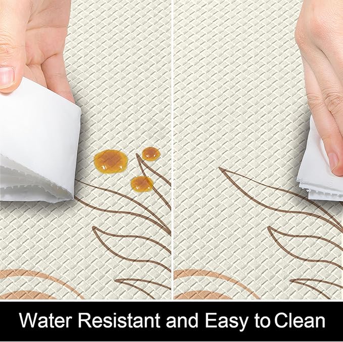 Boho Kitchen Rug Mats for Floor Cushioned Anti Fatigue Pink Kitchen Rugs Sets of 2 Botanical Non Slip Waterproof Comfort Memory Foam Standing Floor Mat for Office Laundry Sink Desk